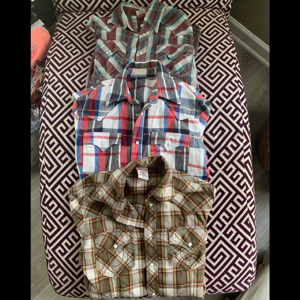 True religion plaid shirts